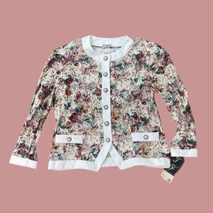 NWT VINTAGE woman’s TF floral blazer jacket size 18